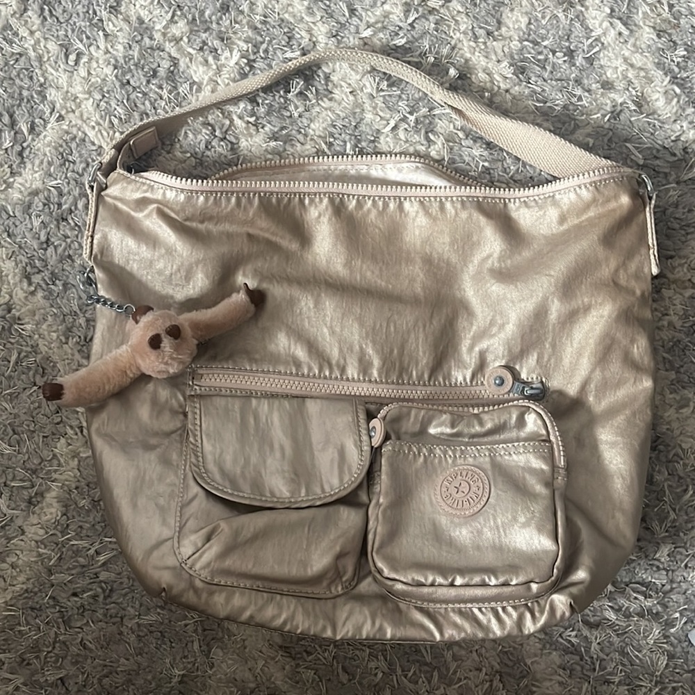 KIPLING Archie Metallic Handbag Crossbody purse Spicy Gold